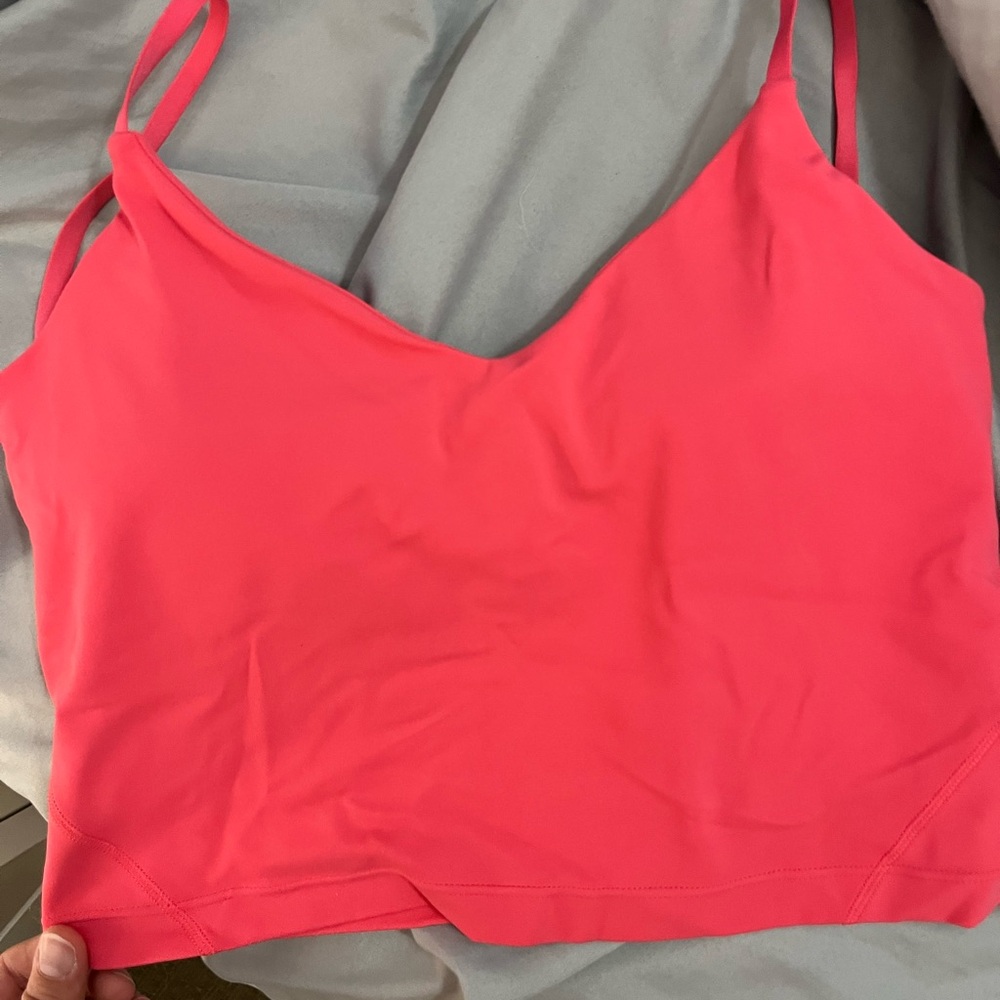 Lululemon Vibrant Pink Strappy Crop Top